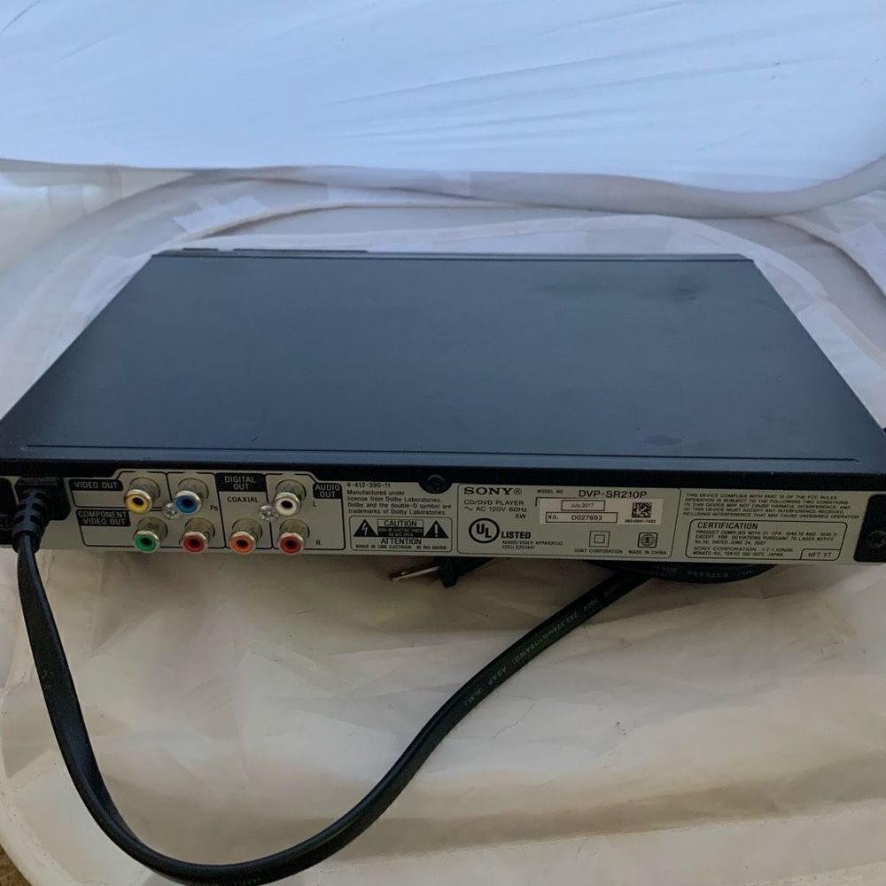 Sony CD/DVD Player Model No. DVP-SR210P No Remote-Tested - Picture 4 of 7